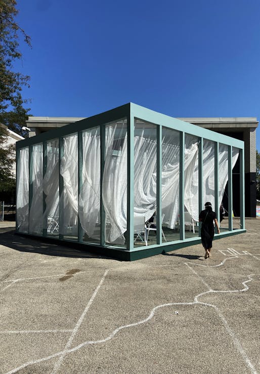 THE OPEN WORKSHOP''s installation 'The Center Won’t Hold' at the Chicago Architecture Biennial, Bronzeville, Chicago, IL, 2021. Image: Neeraj Bhatia