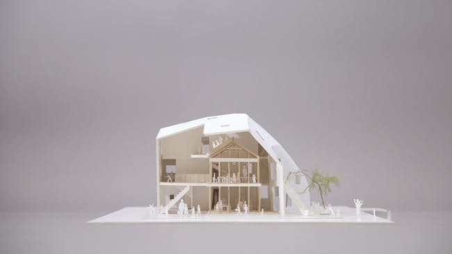 Clover House, section model. Image courtesy of MAD.