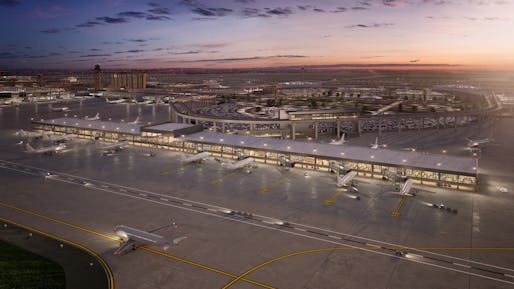 Rendering of the new Terminal F at Dallas Fort Worth International Airport (DFW). Image courtesy Dallas Fort Worth International Airport