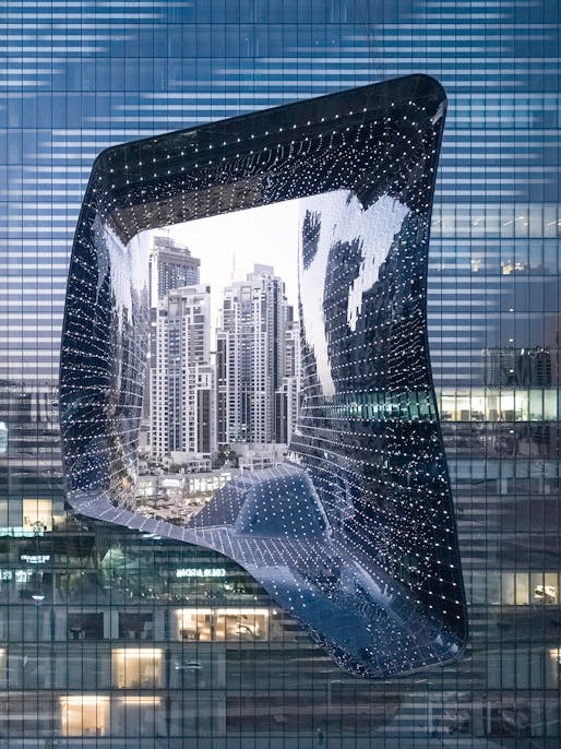 The new ME Dubai hotel recently opened at the ZHA-designed Opus building. Photo: Laurian Ghinitoiu, all images courtesy of Zaha Hadid Architects.