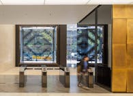 An Animated Liquid Crystal Sculpture Suspended in the Lobby of 605 3rd Avenue Sets the Tone for Fisher Brothers' Midtown Manhattan Property