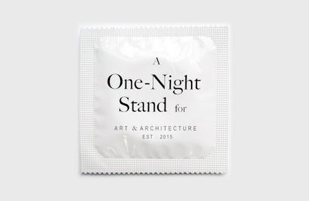 Condoms were used as promotional material for the sexual escapade-themed event, 'One-Night Stand for Art and Architecture.' Credit: One-Night Stand LA via Instagram