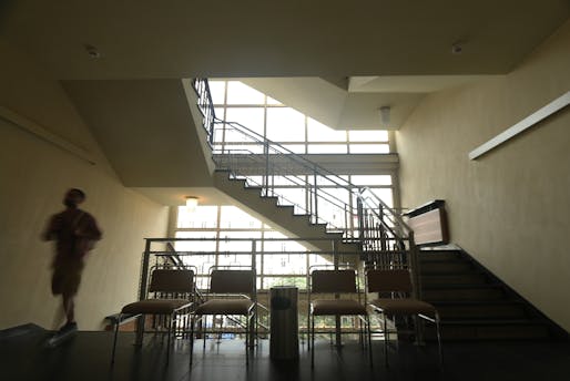 Interior of the former Stasi-Central main administrative building in Lichtenberg, Berlin; currently housing the Stasi museum and memorial center, 2016, Berlin. Photo: Emine Seda Kayim.