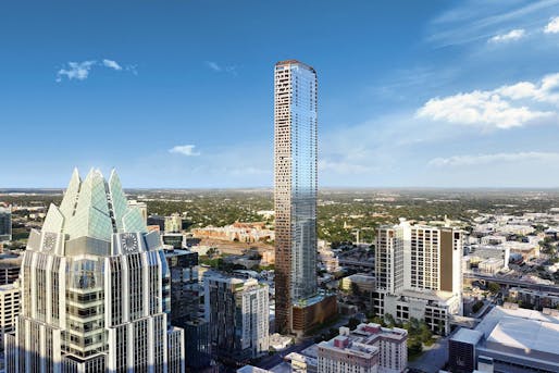 Rendering of Wilson Tower. Image courtesy HKS/Wilson Capital.