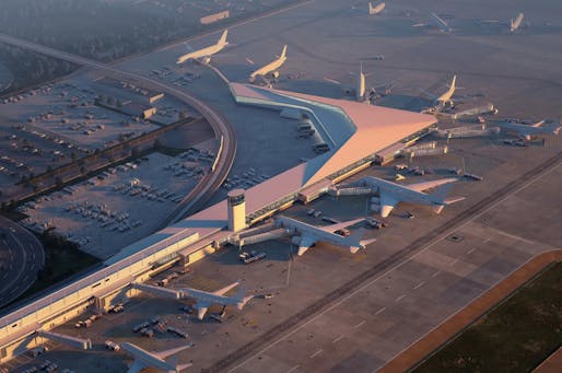 Rendering of the Terminal 5 expansion at O'Hare International Airport. Image: HOK and Muller & Muller Ltd.