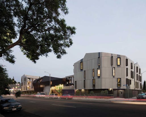 MULTI-UNIT RESIDENTIAL - LARGE (50 units and up) - Merit: 2510 Temple (Los Angeles, CA) by Patrick TIGHE Architecture. Photo: Art Gray.