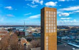 Restoration of Saarinen-designed First Christian Church tower completed in Columbus, Indiana
