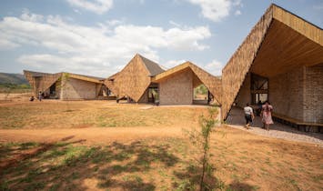 Woven eucalyptus screens define BE_Design’s Komera Leadership Center in rural Rwanda