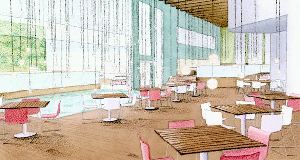 Firefly Restaurant (Summer) rendering.