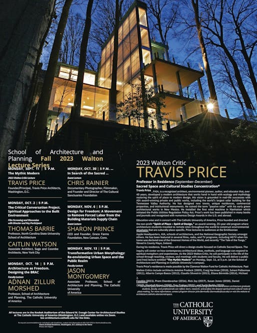 Lecture poster courtesy of The Catholic University of America School of Architecture and Planning