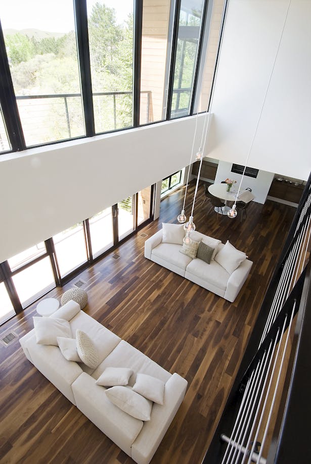 living room space from above