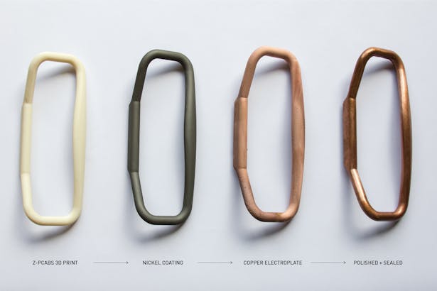 3d Printed door handles with electroplated copper