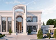 Modern luxury villa exterior design in Dubai