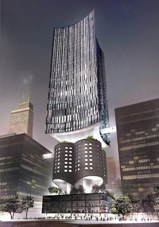 alternative proposal by Credit Studio Gang Architects; Illustration, Jay Hoffman