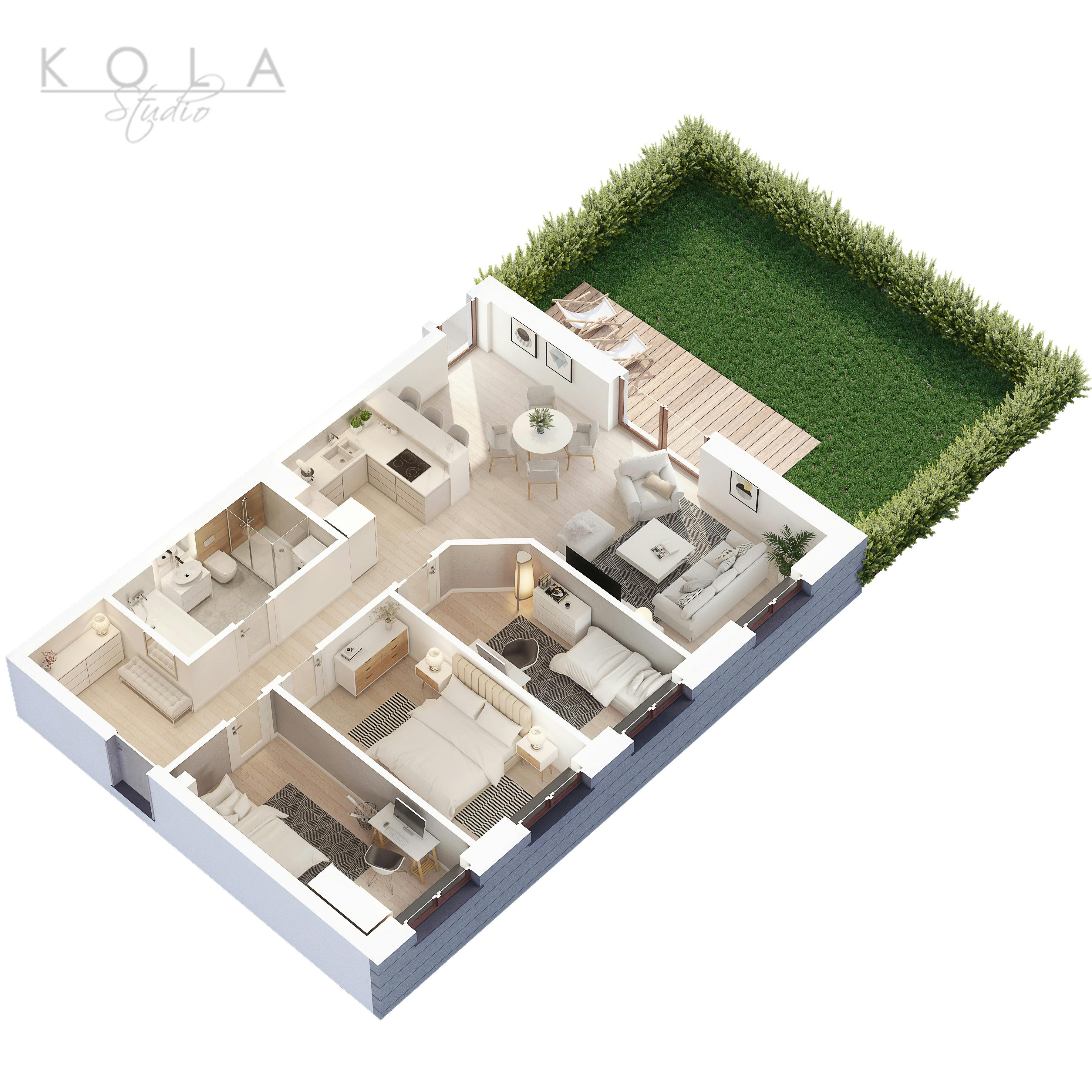 Architectural 3D floor plans KOLA Studio Architectural