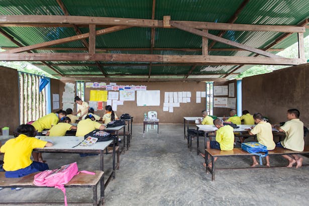 classroom in use