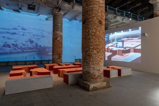 Installation view of 'Dangerous Liaisons section' by DAAR (Alessandro Petti and Sandi Hilal). Photo: Andrea Avezzù, image courtesy La Biennale di Venezia