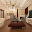Interior design of a classic living room in a luxurious house-Nobili Interior Design