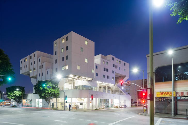 Michael Maltzan's Star Apartments in Los Angeles provides 102 units for housing the homeless. Image via Michael Maltzan Architects.