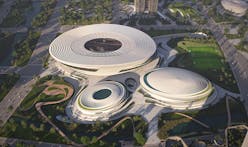 Zaha Hadid Architects designs 'stratified, geological' sports complex in Hangzhou, China