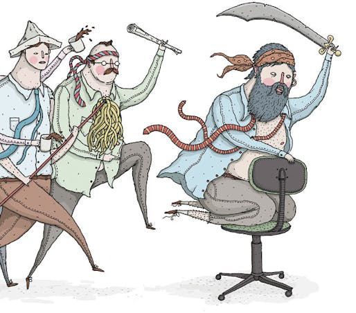 To all desperate worker-drones: Try a little swashbuckling Illustration: David Galletly