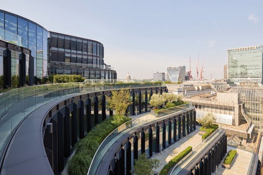 100 Liverpool Street by Hopkins Architects, one of six projects shortlisted for the 2022 RIBA Stirling Prize that raised heated 'greenwashing' criticism. Image: Janey Airey.