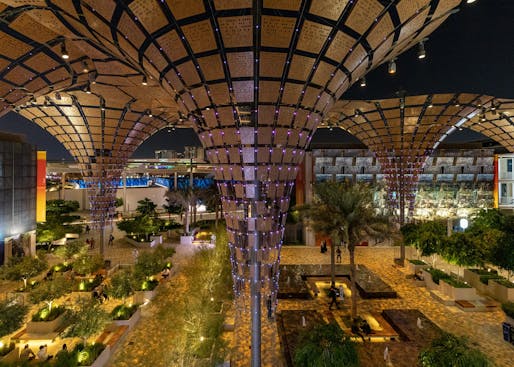 Expo 2020 Dubai Sunshades, Dubai, UAE by Webb Yates Engineers. Image credit: Donna Gage