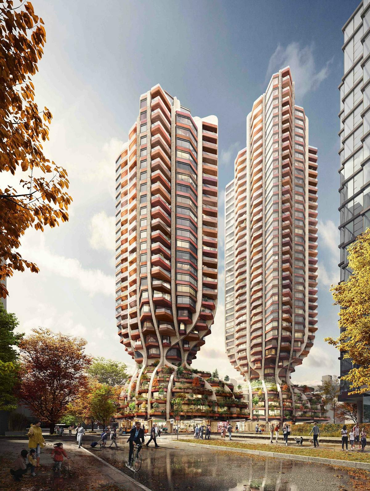 Heatherwick Studio shares the latest visual for their new residential tower proposal for Vancouver