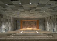 Nikken Sekkei designs the all-concrete Waseda University Senior High School Auditorium