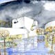 Drawing of one of the Yishudao/Art Islands. Image: Steven Holl Architects.