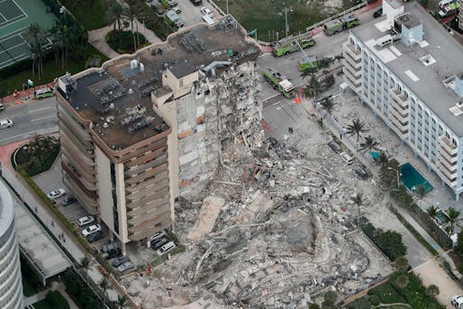 The New York Times previously conducted an investigation into the collapse at Champlain Towers South in Florida. Image: Brandon Taylor, WLTX /Twitter
