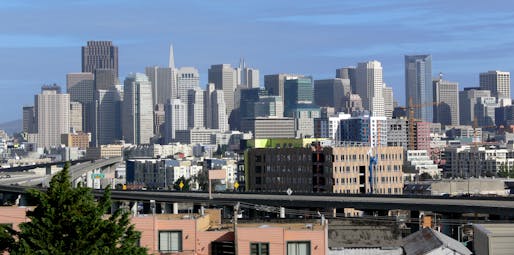 The skyline of downtown San Francisco, seen from Potrero Hill in 2008. Photo: Andreas Praefcke 