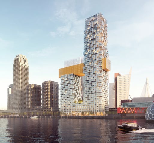 Coming to Rotterdam’s Wilhelminapier port development soon: The Sax by MVRDV in collaboration with ARUP. Copyright MVRDV.