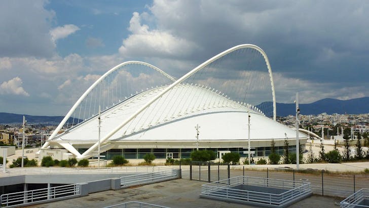 The (almost wasn't there) cover to the 2004 Athens stadium. Photo: Wikipedia.