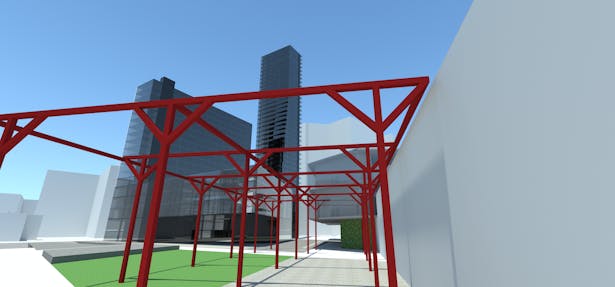 Site Render View from Little Tokyo 