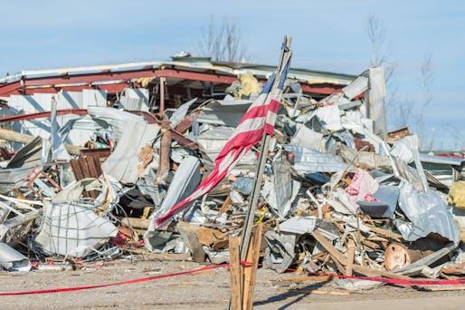A destroyed home in Mayfield, KY on December 14th, 2021. Image courtesy Wikimedia Commons/State Farm