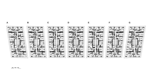 M City Phase 1, Floor Plates Drawing © CORE Architects