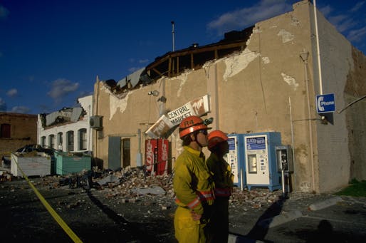 Damage after the 1994 Northridge Earthquake in Los Angeles County. Image courtesy Bob Epstein/FEMA