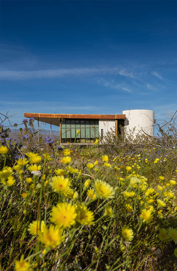 The superbloom and West facade