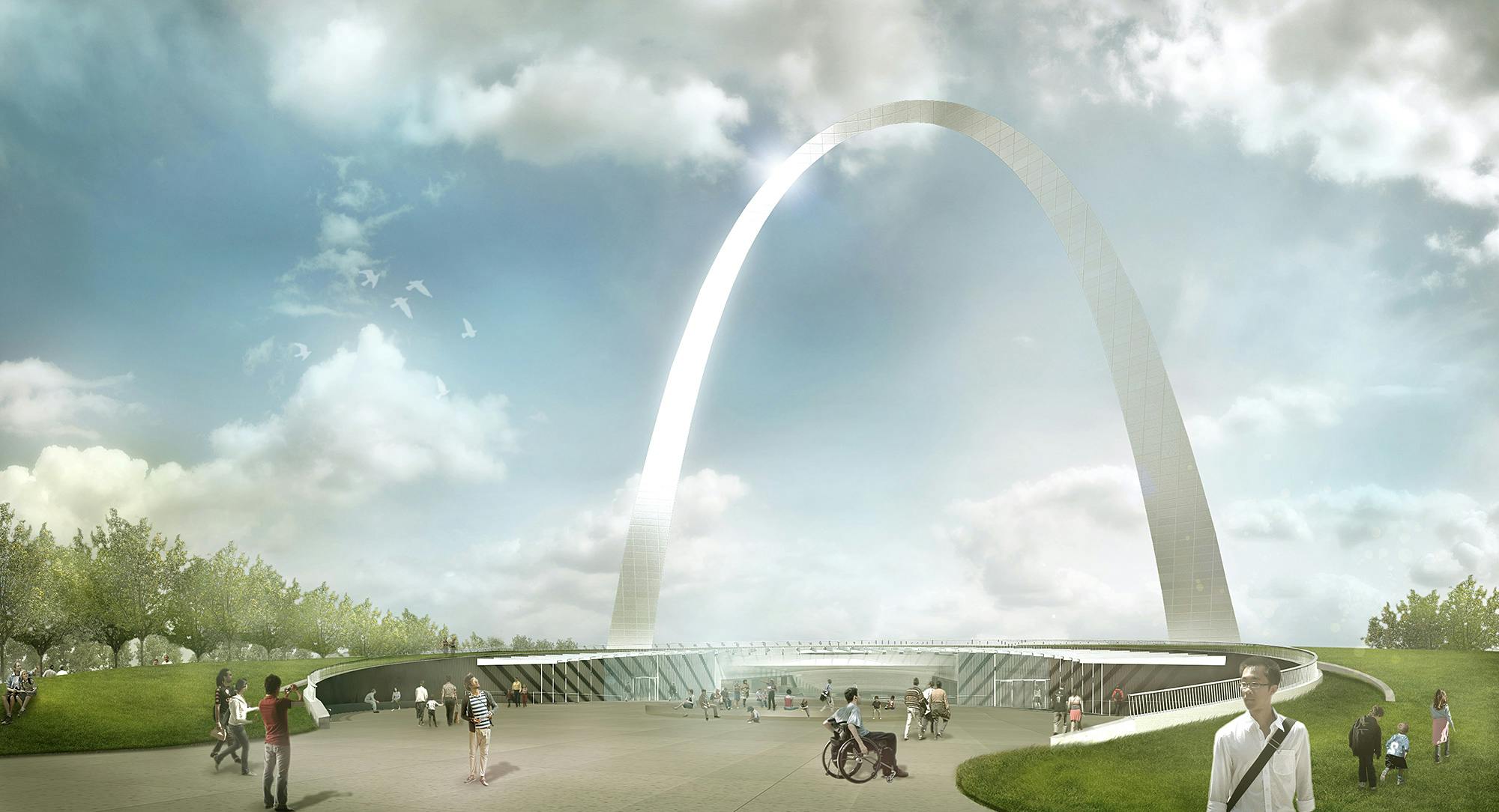 Winning design of the new St. Louis Gateway Arch Museum unveiled | News | Archinect