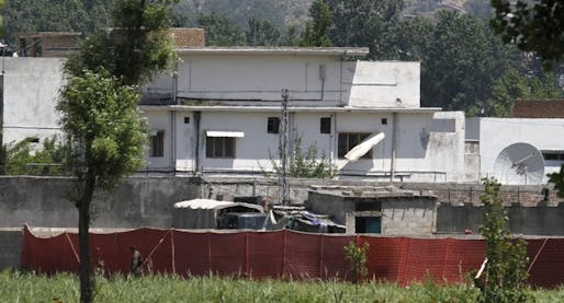 Anjum Naveed / AP A Pakistani soldier stands near a compound where it is believed al-Qaida leader Osama bin Laden lived in Abbottabad, Pakistan on Monday, May 2.