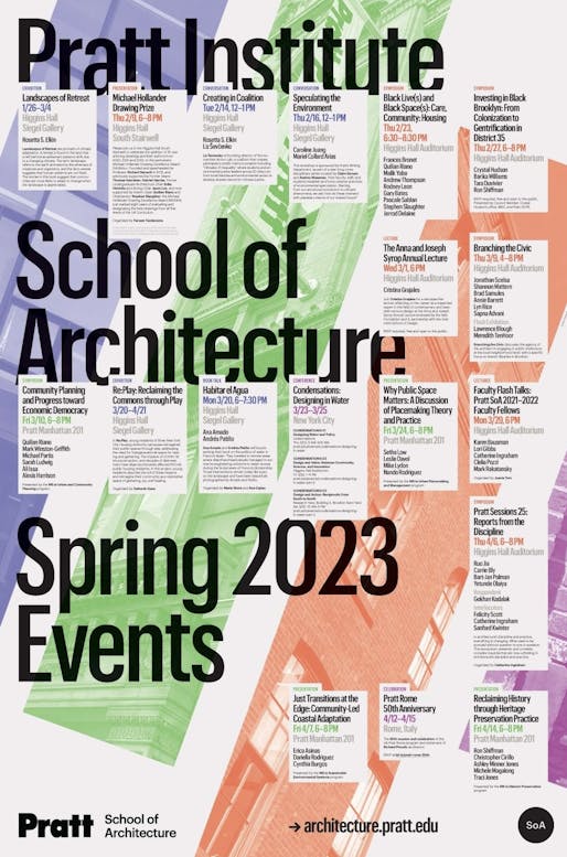 Lecture poster courtesy of Pratt Institute School of Architecture.