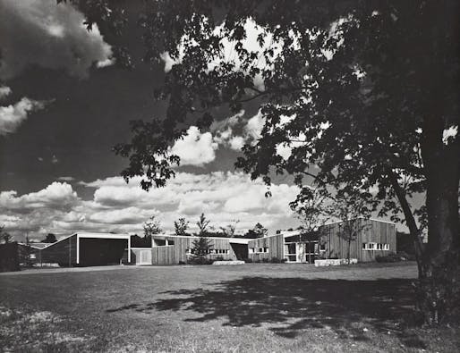 Marcel Breuer's <a href="https://archinect.com/news/article/150296366/marcel-breuer-s-first-binuclear-house-has-been-demolished-in-long-island">recently demolished Geller I house</a>. Image courtesy of Docomomo US, via the Marcel Breuer Digital Archive at the Syracuse University Libraries.