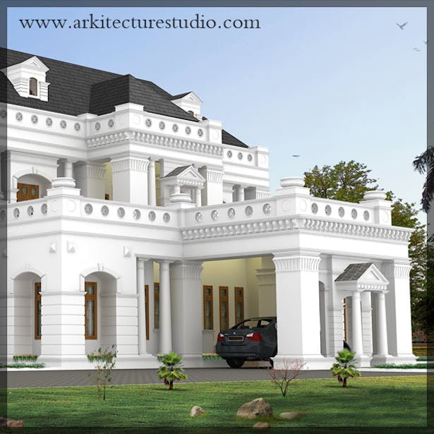 Colonial Style Luxury Kerala Home Design Leading Architects