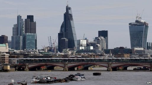The Cheesegrater skyscraper is the tallest in the City of London (via bbc.com)
