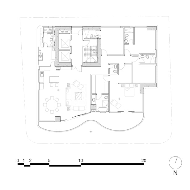Twelve Luxury Flats typical floor plan