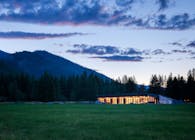 Eco house bermed into a meadow in Washington's Methow Valley