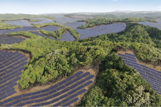 Rendering of the solar power plant in Kagoshima prefecture, image via businessinsider.com.