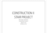 Stair Construction (NJIT 2012)