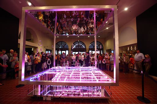 Opening presentation of Up-Downtown, the winning entry of DawnTown’s Design/Build competition by Jacob Brillhart & Manuel Clavel-Rojo (Photo courtesy of HistoryMiami)